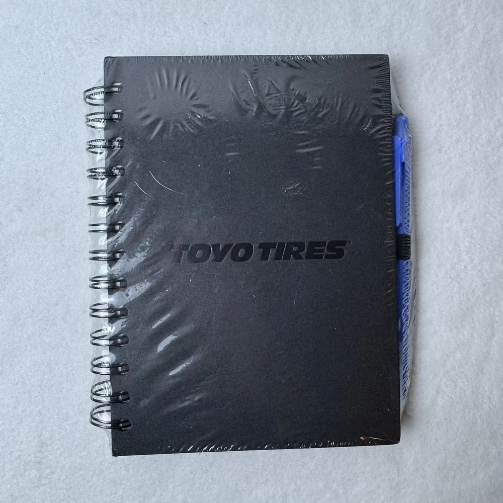 New Toyo Tires Spiral Notebook Black With Pen Advertising Note Book